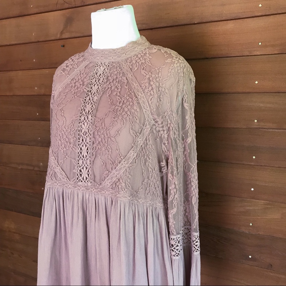 American Eagle AEO dusty rose lace top, XL. - Picture 5 of 8